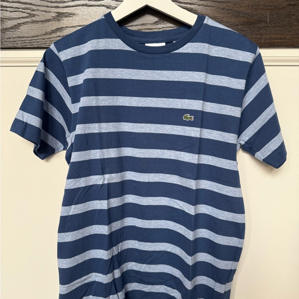 Boy’s Lacoste Blue Striped T-Shirt